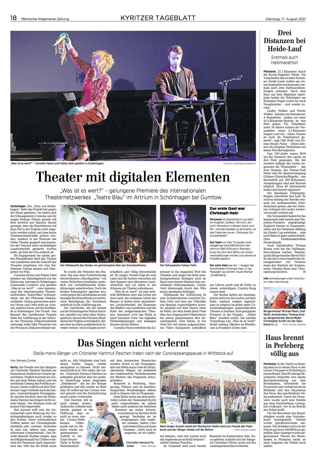 Theater mit digitalen Elementen